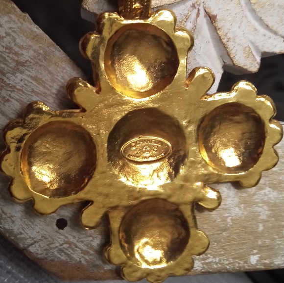 Chanel Gold Plated Double Pendant Chain Necklace Circa 1984 - 100% Authentic - Picture 6 of 8